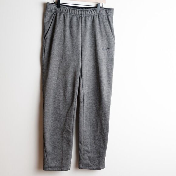 Nike Dri-Fit Therma Sweatpants Mens L Regular Standard Fit Dark Grey Fleece 9322 - Picture 1 of 13